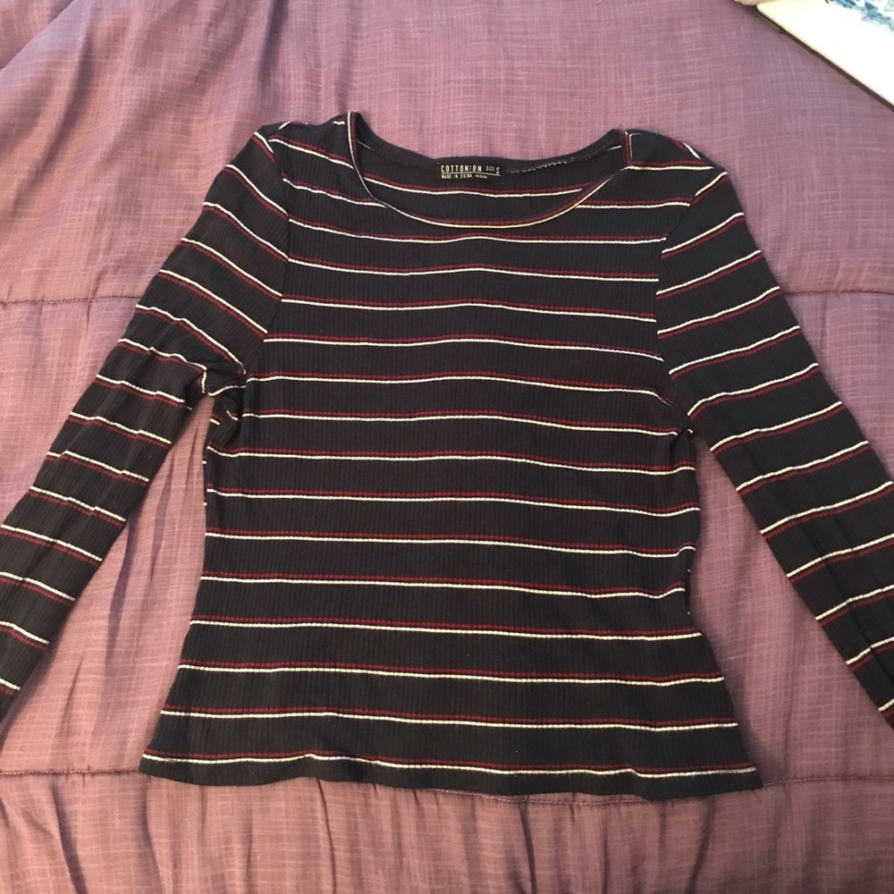 Cotton on stripped long sleeve